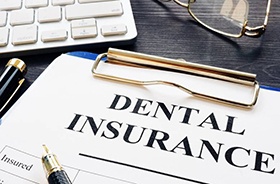 Dental insurance paperwork for the cost of dental implants in Branford