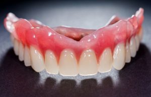 Close-up of denture for upper dental arch